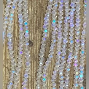 4 Mm Electroplated/half Rainbow Plated Beads. Rondelle/faceted 105-110 Pcs Per S